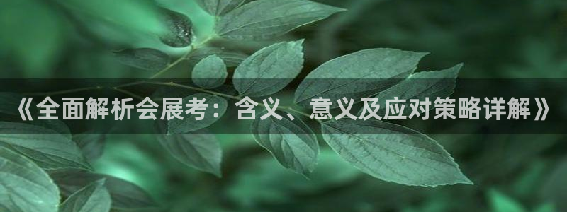果博园简介：《全面解析会展考：含义、意义及应对策略详解》