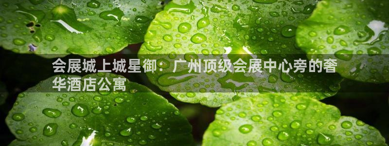 果博代理怎么注册：会展城上城星御：广州顶级会展中心旁的奢
华酒店公寓