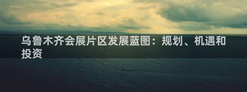 果博官网：乌鲁木齐会展片区发展蓝图：规划、机遇和
投资