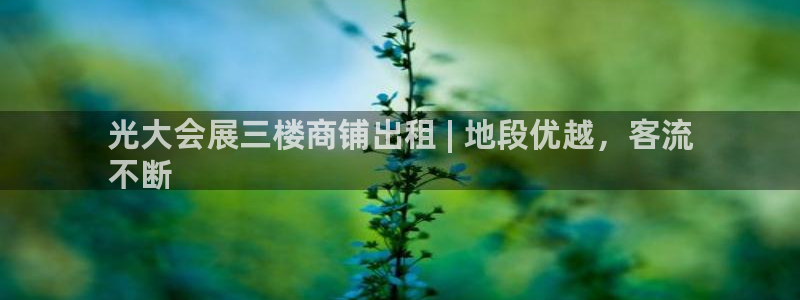 果博注册充值怎么充：光大会展三楼商铺出租 | 地段优越，客流
不断